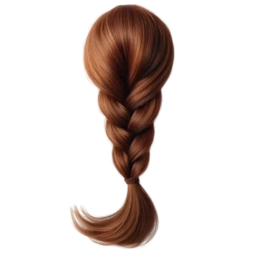 a woman's hair in the shape of a ponytail