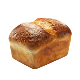 a loaf of bread on a white background