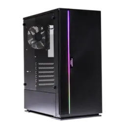 a black computer case on a white background