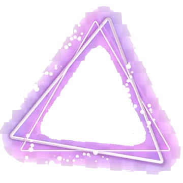 a purple triangle with white circles around it