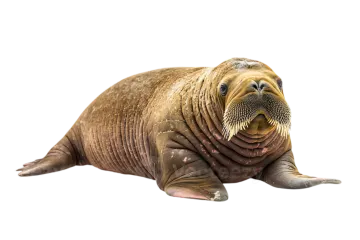 the seal is laying down on the ground
