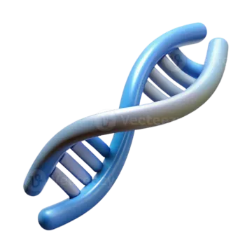 an image of a blue and white dna