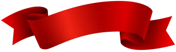 a red ribbon on a white background