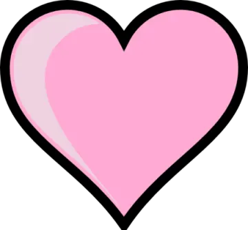 a pink heart on a white background