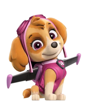 a cartoon dog with a gun in its mouth