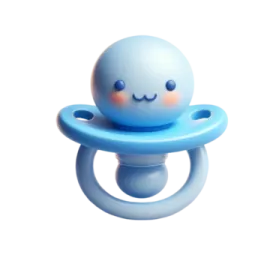 a blue paco with a smiling face on it