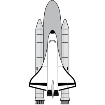 a space shuttle is shown in this image