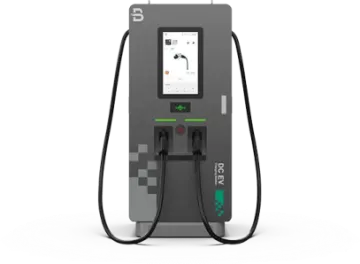 an electric vehicle charging station on a white background