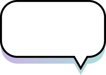a speech bubble with a white background