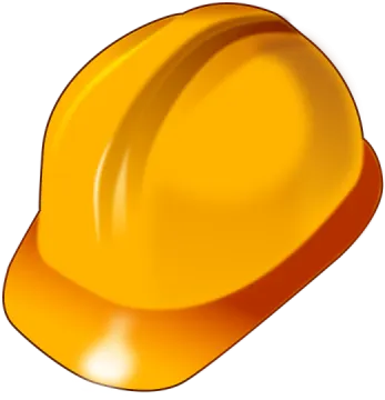 an orange hard hat on a white background
