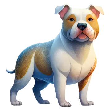 a cartoon dog standing on a white background