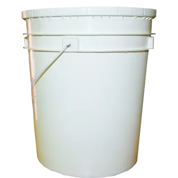 a white bucket with a handle