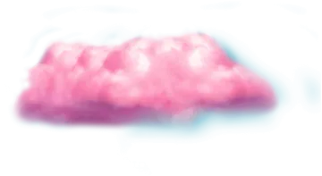 a pink cloud on a white background