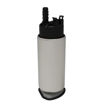 a white plastic water bottle with a black lid