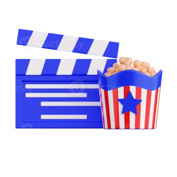 a popcorn box filled with popcorn
