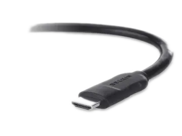 a black usb cable on a white background