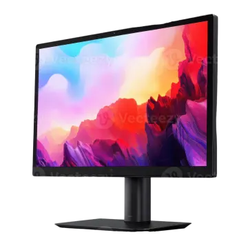 a computer monitor on a white background
