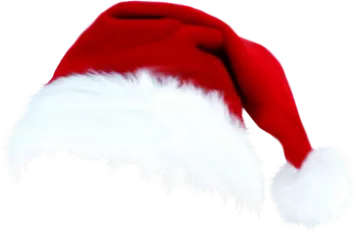 a santa hat on top of a white background