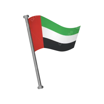 the uae flag on a white background