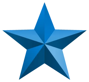 a blue star with white background