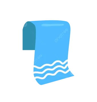 a blue paper towel with waves on it