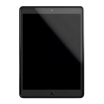 an ipad with a black screen