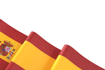 the spanish flag on a white background