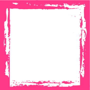 a white square frame with a pink background