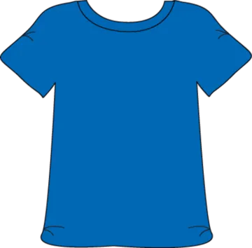 a blue t - shirt