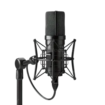 a microphone on a white background