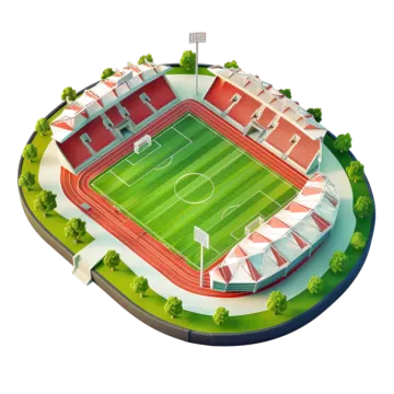 an illustration of a soccer stadium