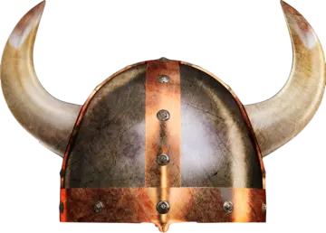 a viking helmet with horns on it