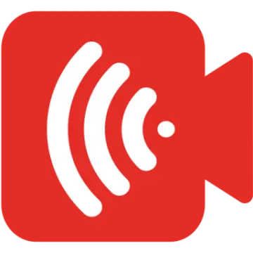 a red icon with a white sound icon on it