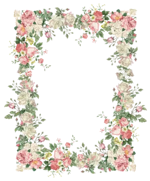a floral frame on a white background