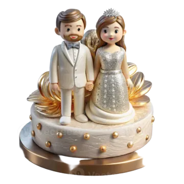 a wedding cake with a bride and groom on top