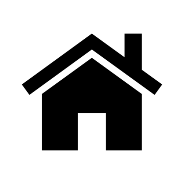 a black and white icon of a house