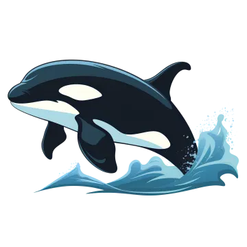 a killer whale jumping out of the water