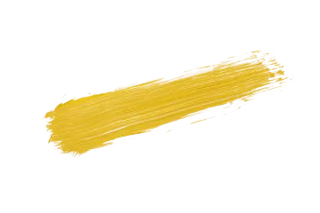 a yellow paint stroke on a white background
