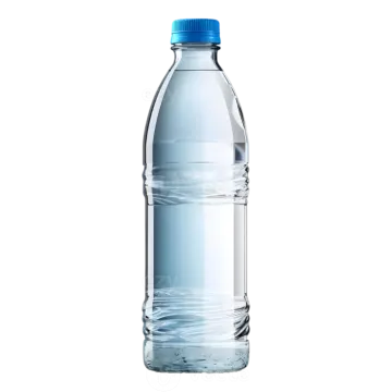 a bottle of water on a white background