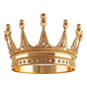 a golden crown on a white background