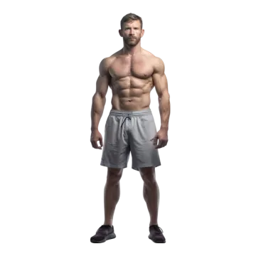 a man standing in front of a white background