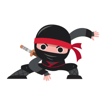 a ninja with a sword in his hand