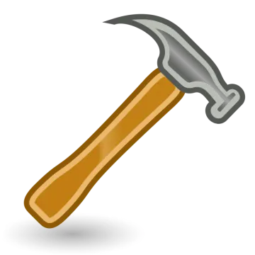 a hammer on a white background