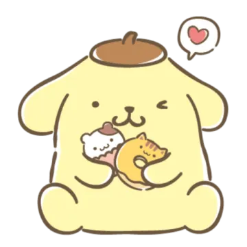 a cartoon bear hugging a cat