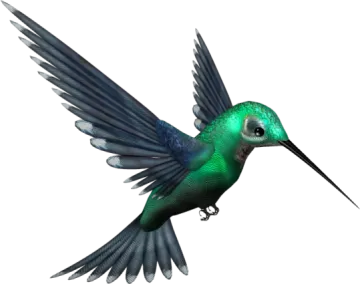 a green hummingbird flying in the air