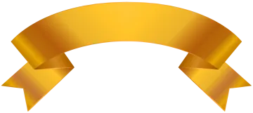 a gold ribbon with a white background