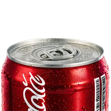 a can of coca cola on a white background