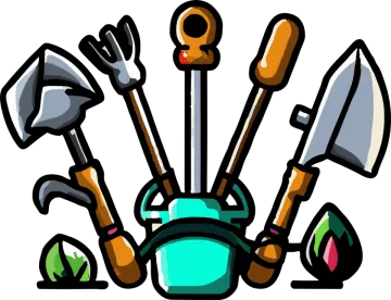 a bunch of gardening tools