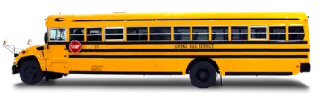 a yellow school bus on a white background