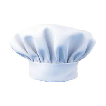 a chef's hat on a white background